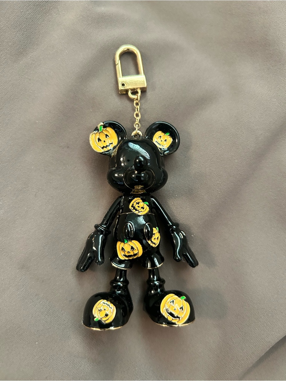 BaubleBar Black Mickey Pumpkin Key Chain